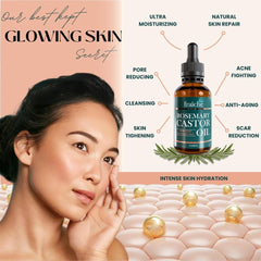 Hair shines and feels smoother after using Live Fraiche rosemary oil.