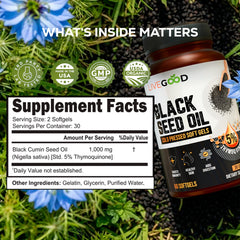 LIVEGOOD Black Seed Oil Capsules bottle close-up
