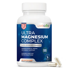 LiveGood Ultra Magnesium Complex bottle on white background