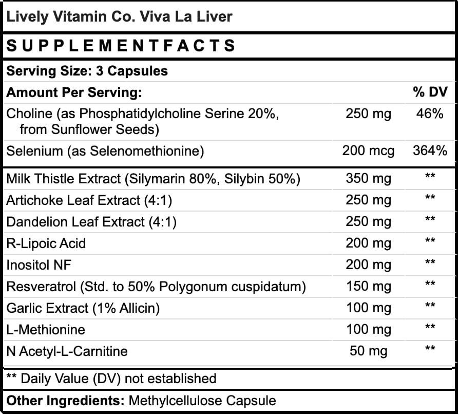 Viva La Liver capsules alongside packaging