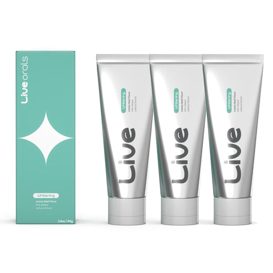 LiveOrals Whitening Toothpaste 80g 3-pack packaging