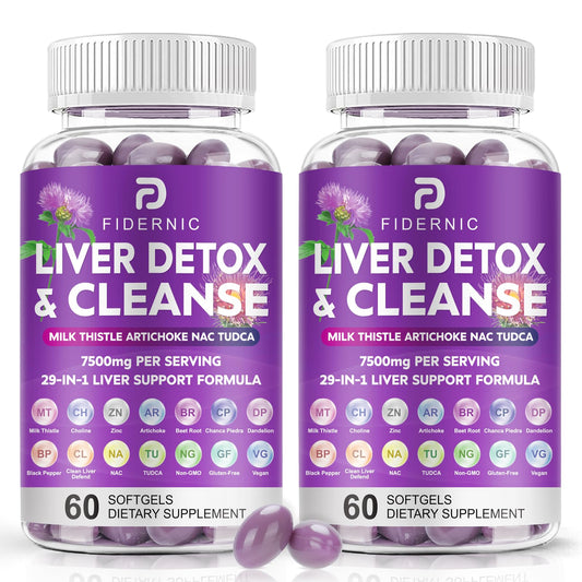 Liver Cleanse Detox & Repair bottle with 120 vegan softgels
