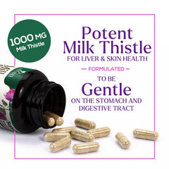 60 capsules bottle for milk thistle supplement