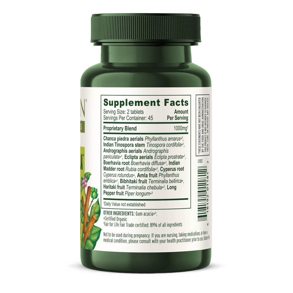 Third-party tested quality assured Liver Formula bottle by Banyan Botanicals