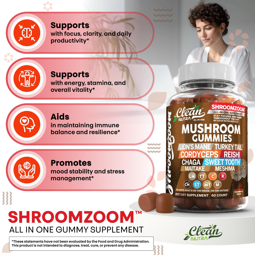 Liver and gut health support from Lions Mane and Cordyceps