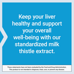 Liver health detox support with milk thistle