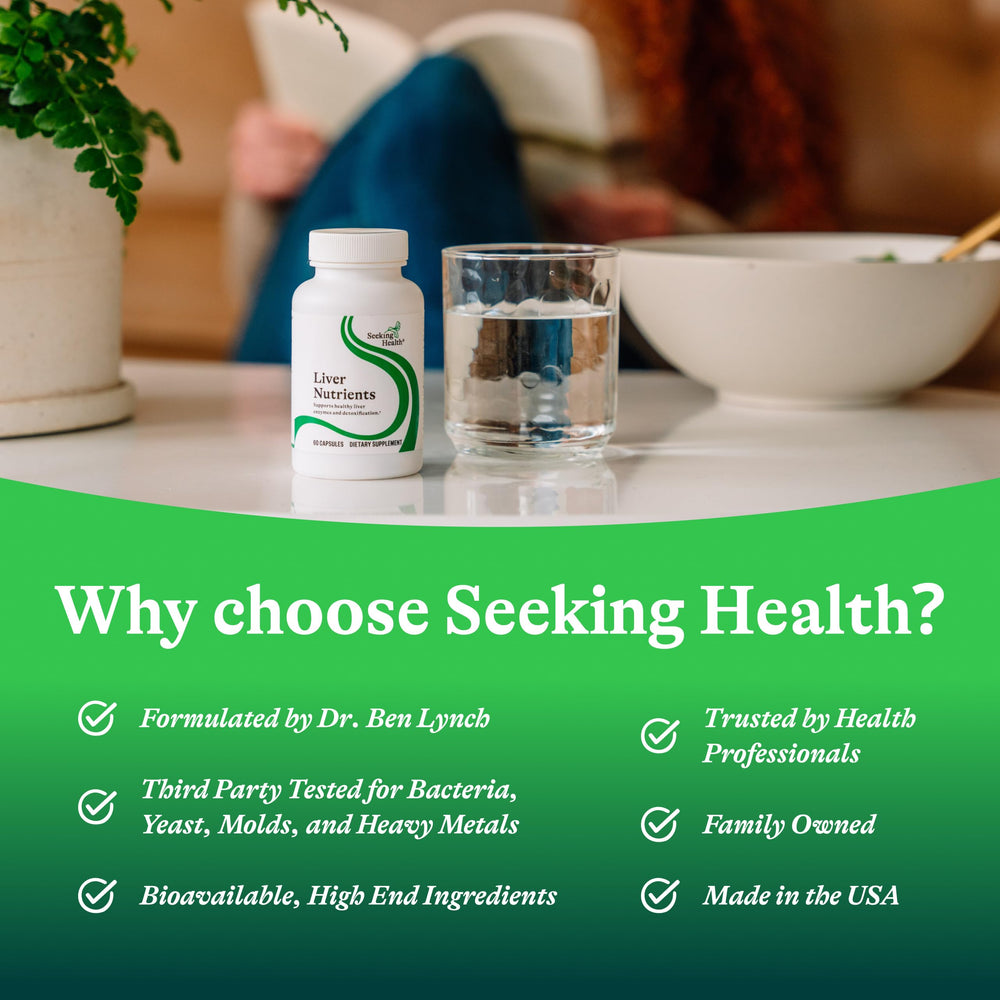 Liver health supplement features infographic