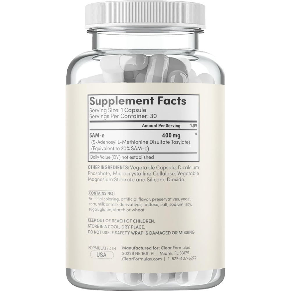 Concept image of liver and mood support with SAM-e
