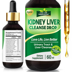 Love Life Liver Support Drops bottle on white background