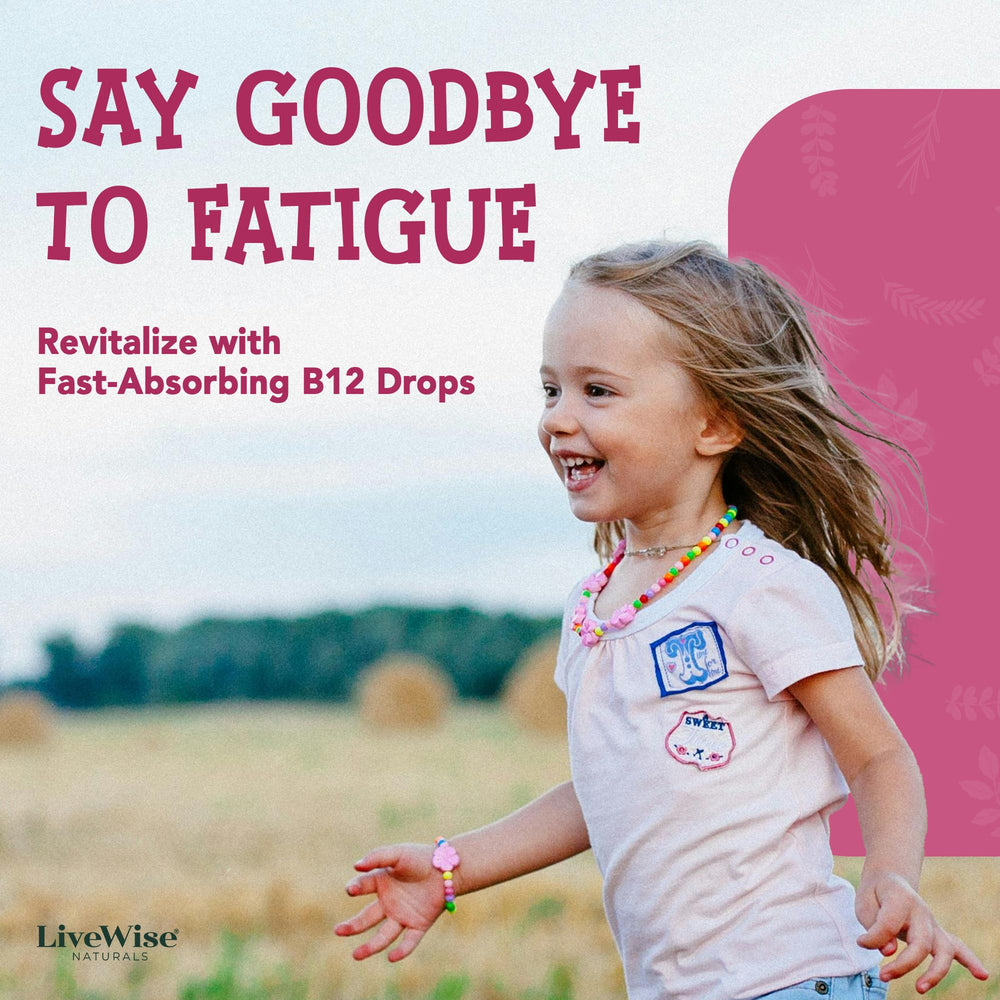 Dropper dispensing B12 liquid from bottle