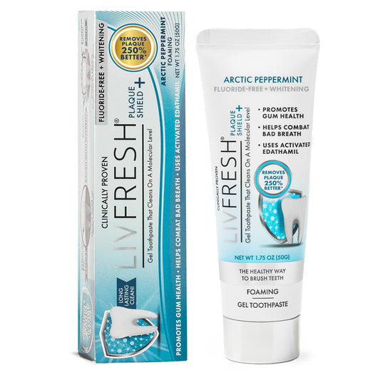 LIVFRESH Arctic Peppermint toothpaste gel packaging