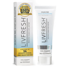 LIVFRESH Toothpaste Gel bottle front view