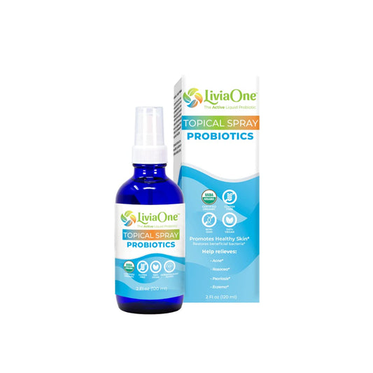 LiviaOne Topical Probiotics Spray bottle front view