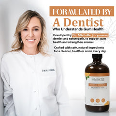 Mouthwash with plant-based ingredients and clean science