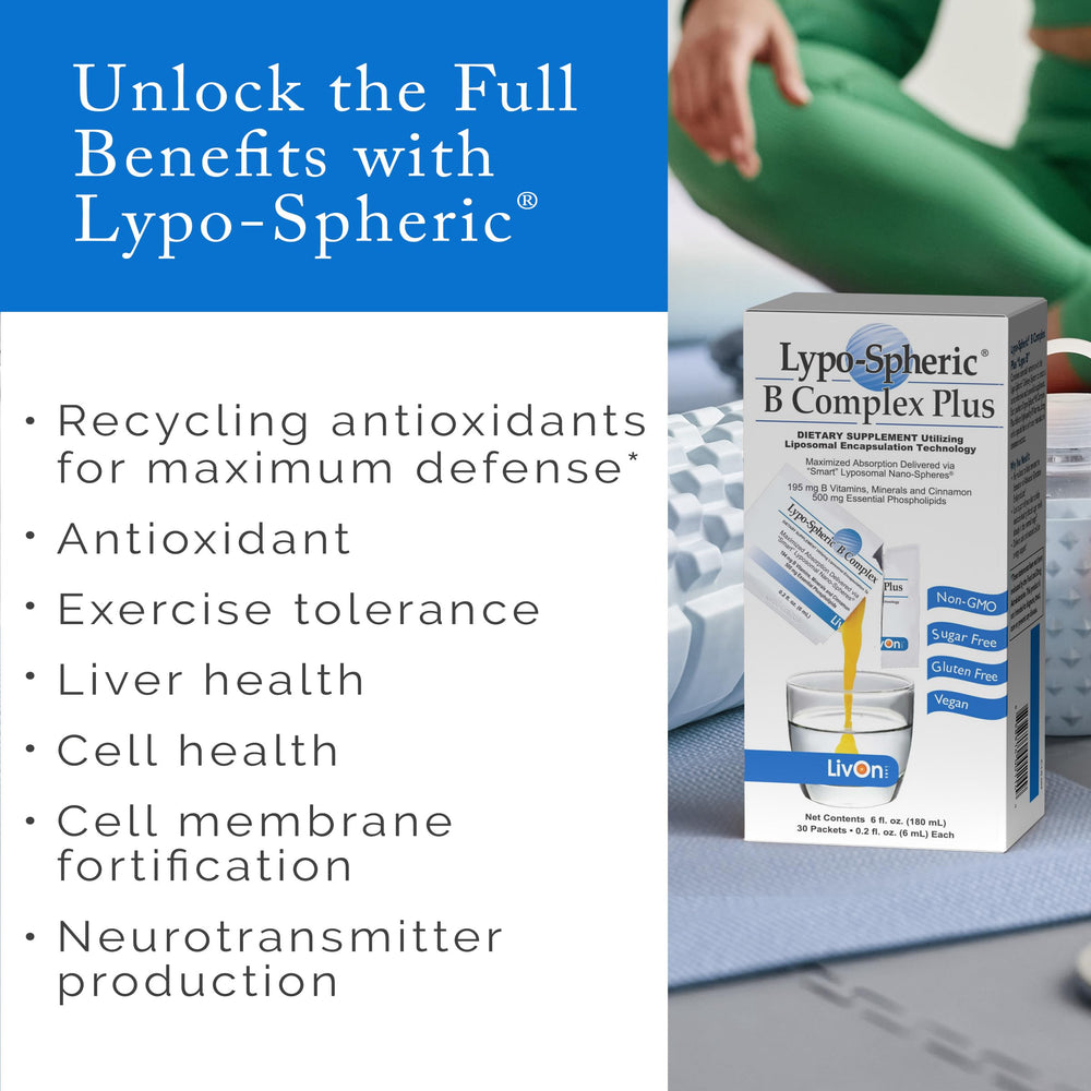 Squeeze packet of LivOn B Complex Plus for on-the-go use