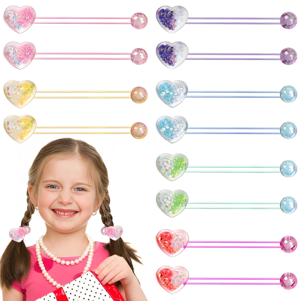 LIYAZHIL 12pcs ball charm hair ties in purple add color while keeping styles intact.