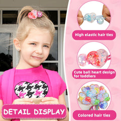 LIYAZHIL 12pcs ball charm hair ties in yellow brighten outfits and keep styles neat.