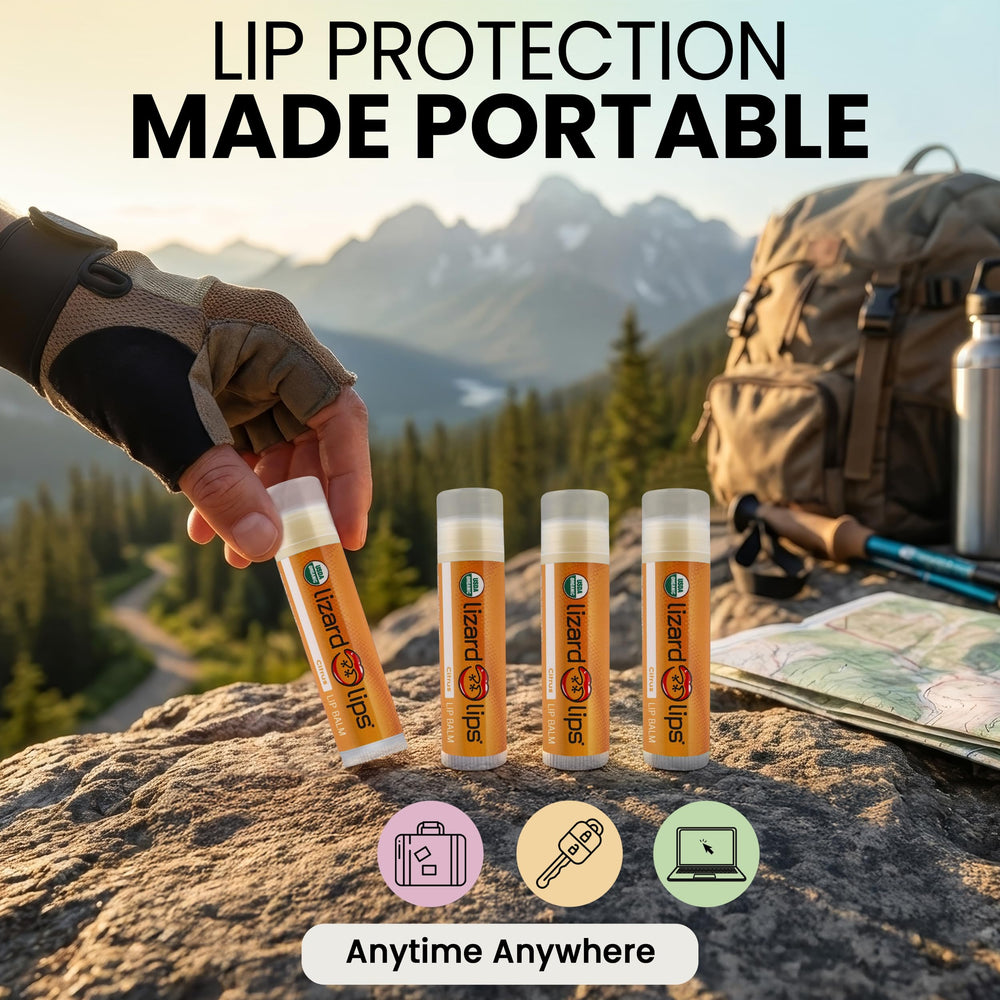 Lizard Lips Unflavored balm tube for pure hydration every day.