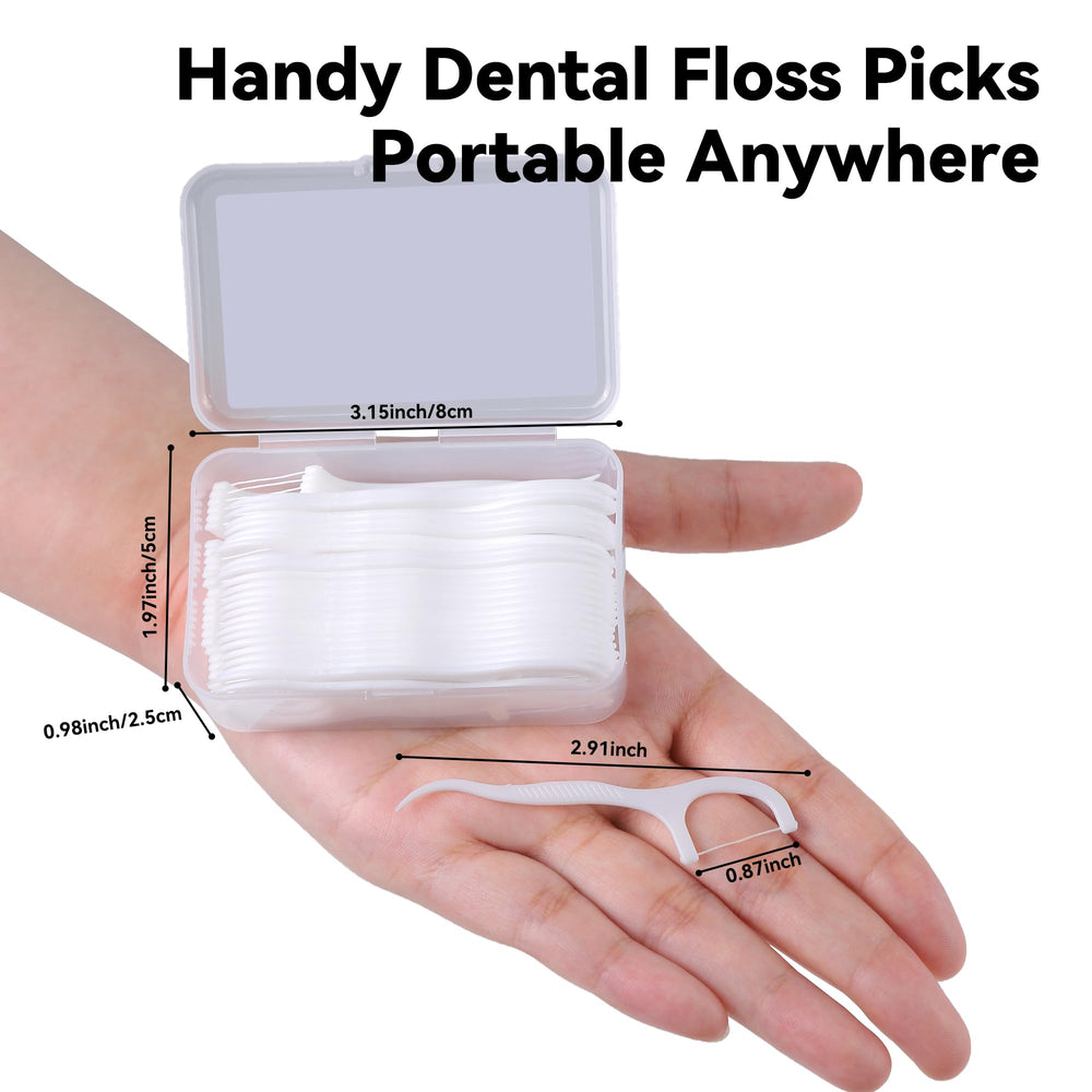 Open resealable box of LJIACLEA 300-count floss picks