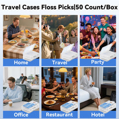 Family-friendly display of floss picks for the whole family