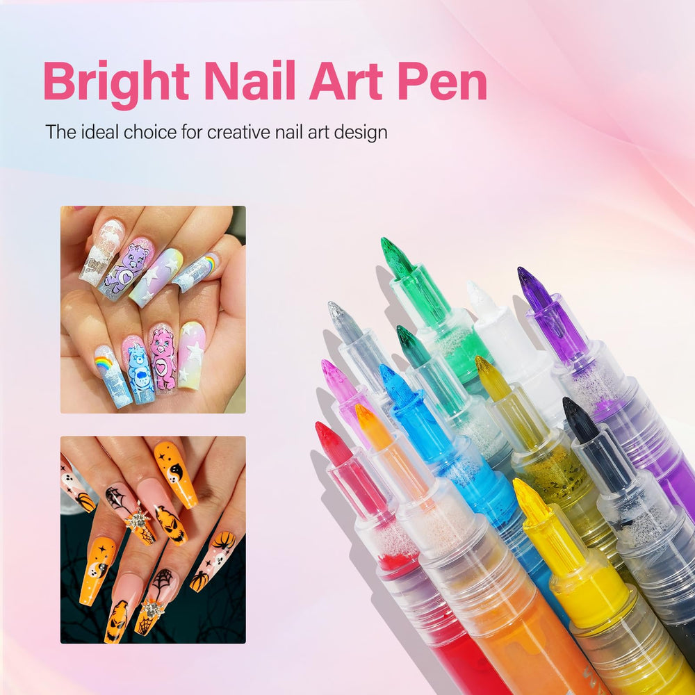 LKE nail art pens store horizontally to keep tips fresh.