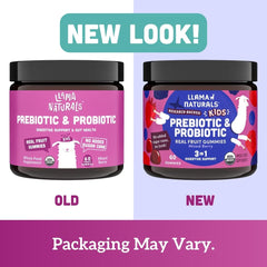 Product packaging box and bottle of Llama Naturals gummies