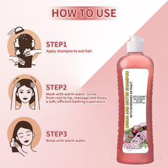 LMDGDS Onion Biotin Rosemary Shampoo usage demonstration showing rich lather and easy rinse.