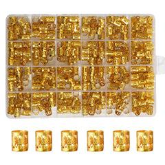 Loceast gold dreadlock beads add sparkle to braids for daily style.