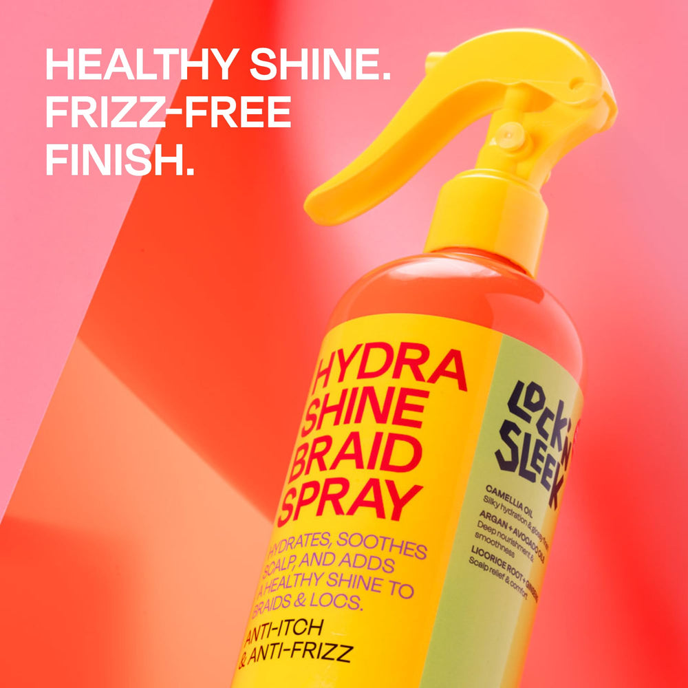 LOCK'N SLEEK Hydra Shine 12 oz bottle with label ready for daily use