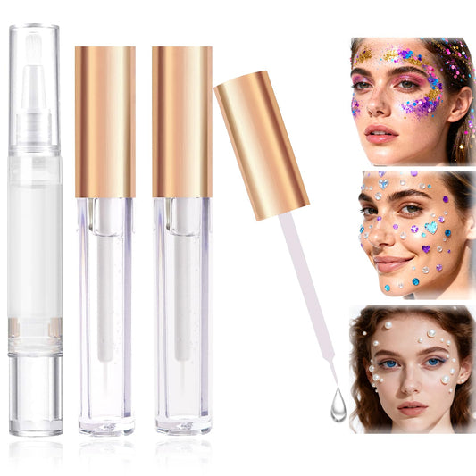 Loikmiup face glue rhinestones bottle application delivers long-lasting hold.