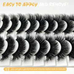 loladook 3D mink lashes with d-curl for bigger-looking eyes.