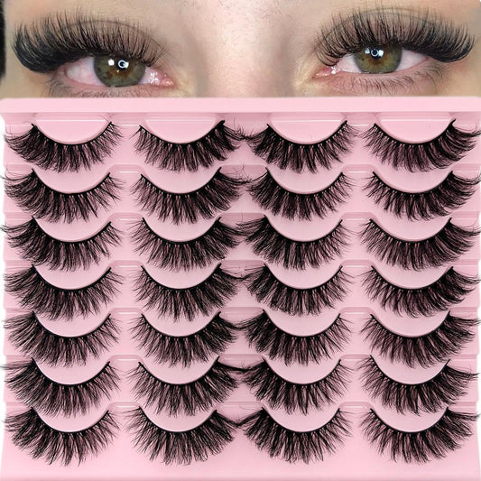loladook Cat Eye Lashes Fluffy Wispy 3D volume for a natural, dramatic look.