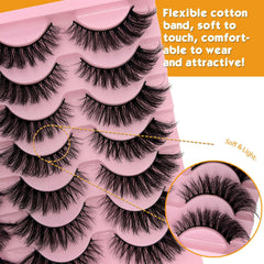 loladook Cat Eye Lashes Natural Strip Band for all-day comfort.