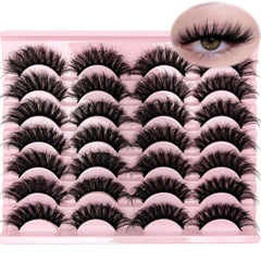 loladook strip lashes mink dramatic long 5D 20mm for bold, camera-ready definition
