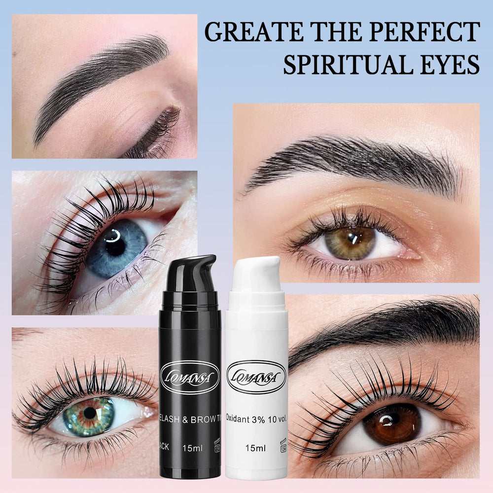 Lomansa Eyelash Color Kit airless bottle design minimizes waste.