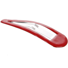 LONEEDY large metal stoving varnish hair clip black, side view, durable grip for everyday wear.