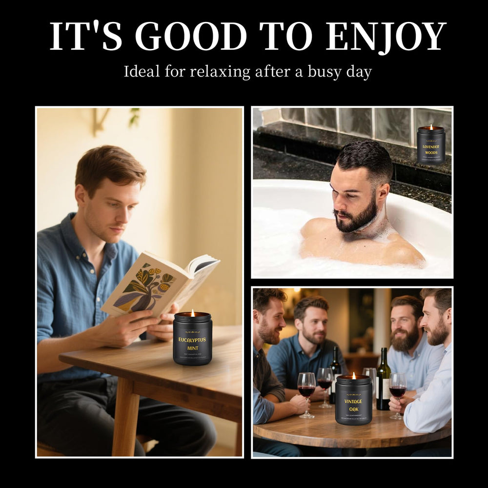 7oz soy wax candle with long burn time