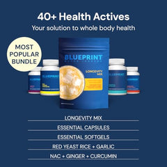 Longevity Mix product bundle with tub and scoop