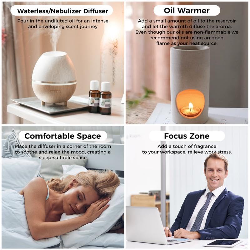 Diffuser setups showing ultrasonic and reed compatibility