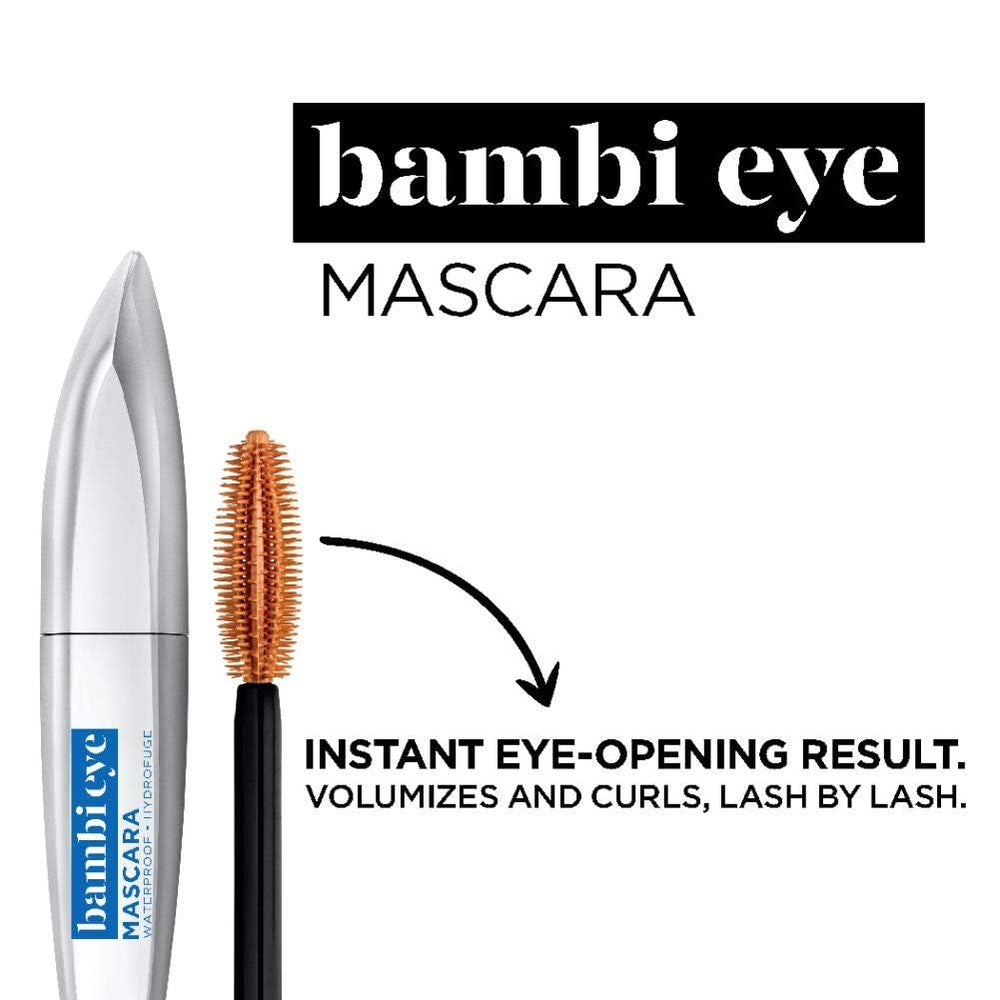 L'Oreal Paris Bambi Eye Mascara waterproof formula coats lashes for smudge-resistant wear