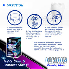 Cleaners for dentures, aligners, and mouth guards