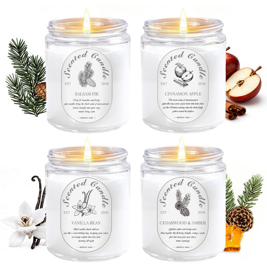 LOSNYA front packaging displaying the four candle set and gift box benefit of ready gifting