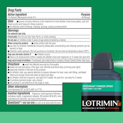 Lotrimin AF Deodorant Powder Spray bottle ready for at-home antifungal treatment