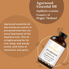 Aromatherapy diffuser scene with agarwood essential oil