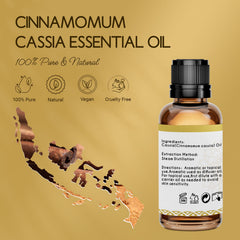 Cassia cinnamon essential oil used in a diffuser