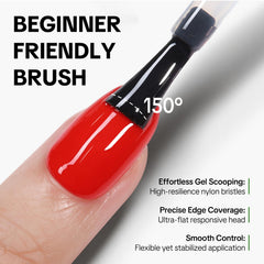 Love Easy Top Coat nails with mirror shine close-up for a glossy finish.
