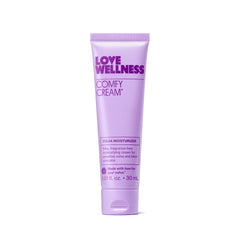 Love Wellness Comfy Cream bottle provides gentle moisture for sensitive vulvar skin.