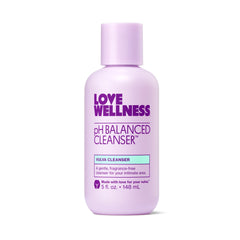 Love Wellness pH Balancing Cleanser bottle for fragrance-free intimate care and balanced pH