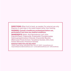 Love Wellness pH Balancing Wipes doctor-developed formula supports sensitive skin comfort.
