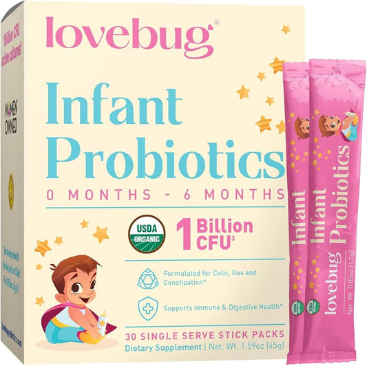 LOVEBUG Infant Probiotics 0-6 months packaging